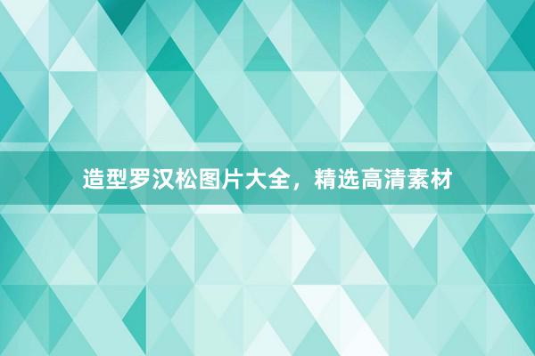 造型罗汉松图片大全，精选高清素材